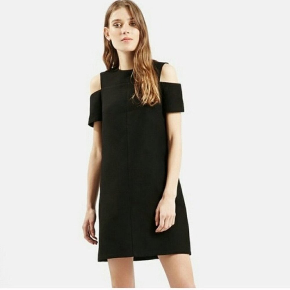 TOPSHOP Cold-shoulder Shift Dress